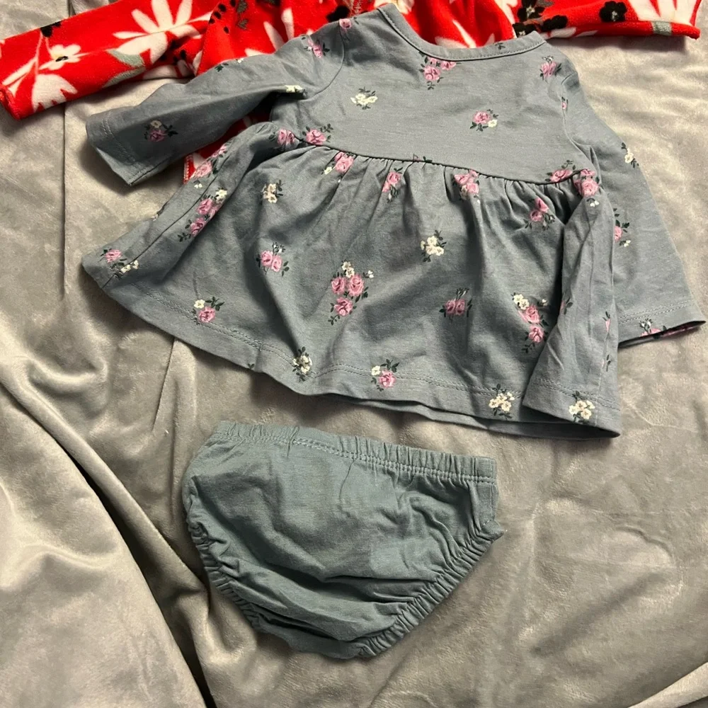 6pc NWOT newborn baby girl carters clothing lot - Picture 7 of 10